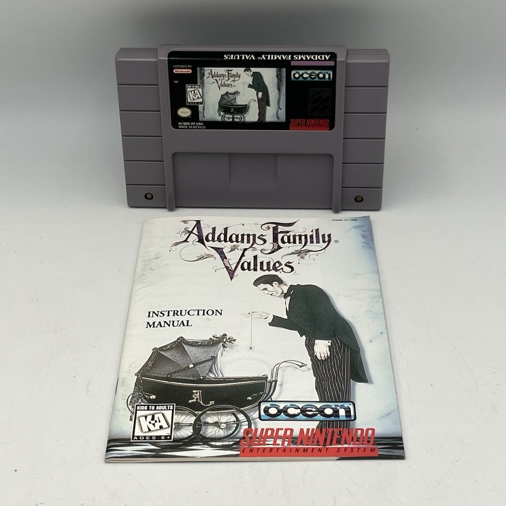 The Addams Family Values SNES Super Nintendo with Manual‎ - Tested